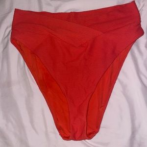 high cut high waisted swimsuit bottom
